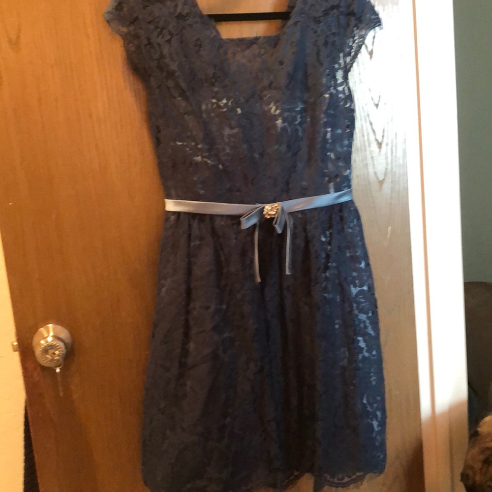 Lace blue dress